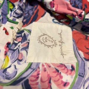 Vintage Printfresh Seafood Print Cotton Pajamas Large